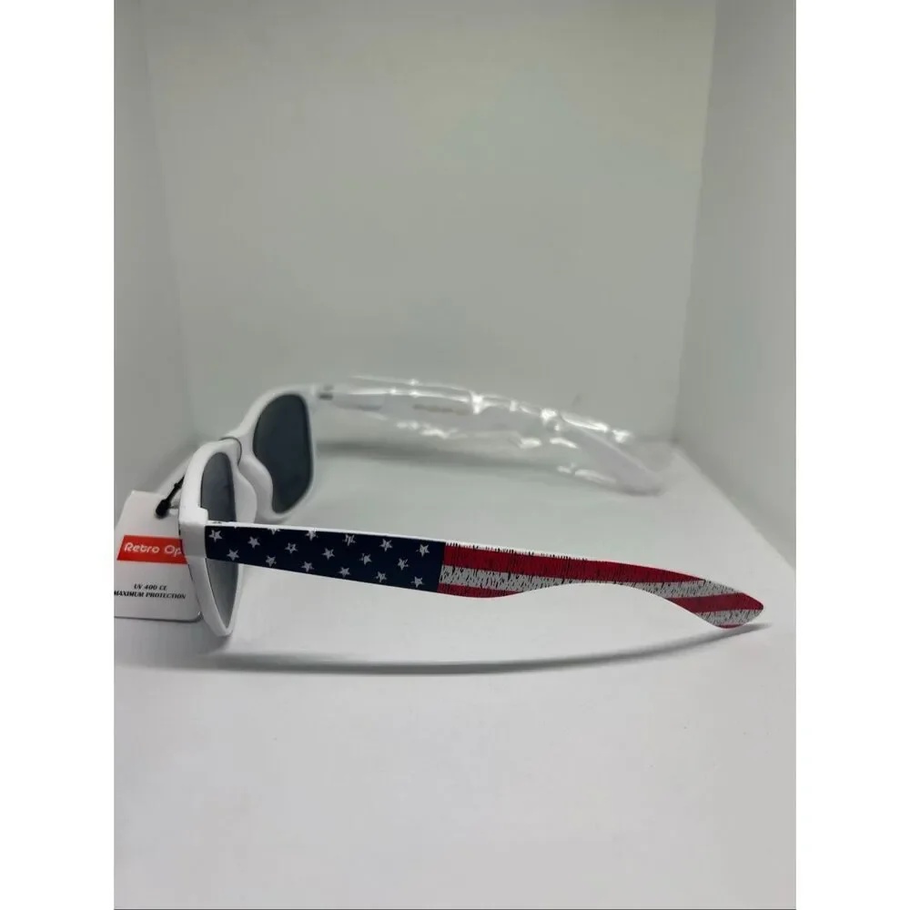 Retro Optix Patriotic American Flag Sunglasses UV400 Protection